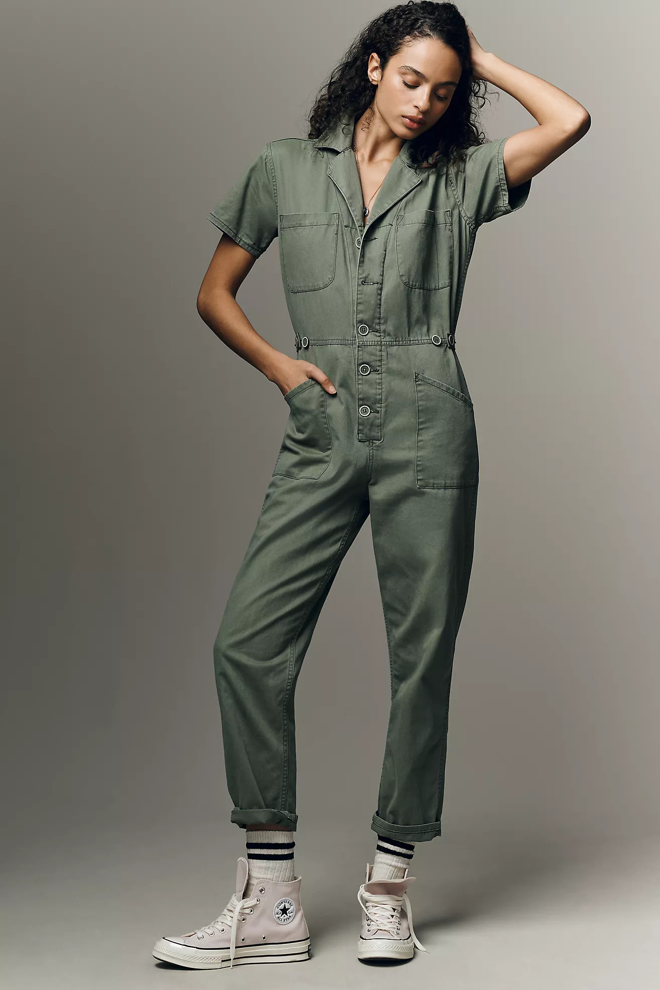 Pistola Grover Short Sleeve Field Jumpsuit | Anthropologie (US)