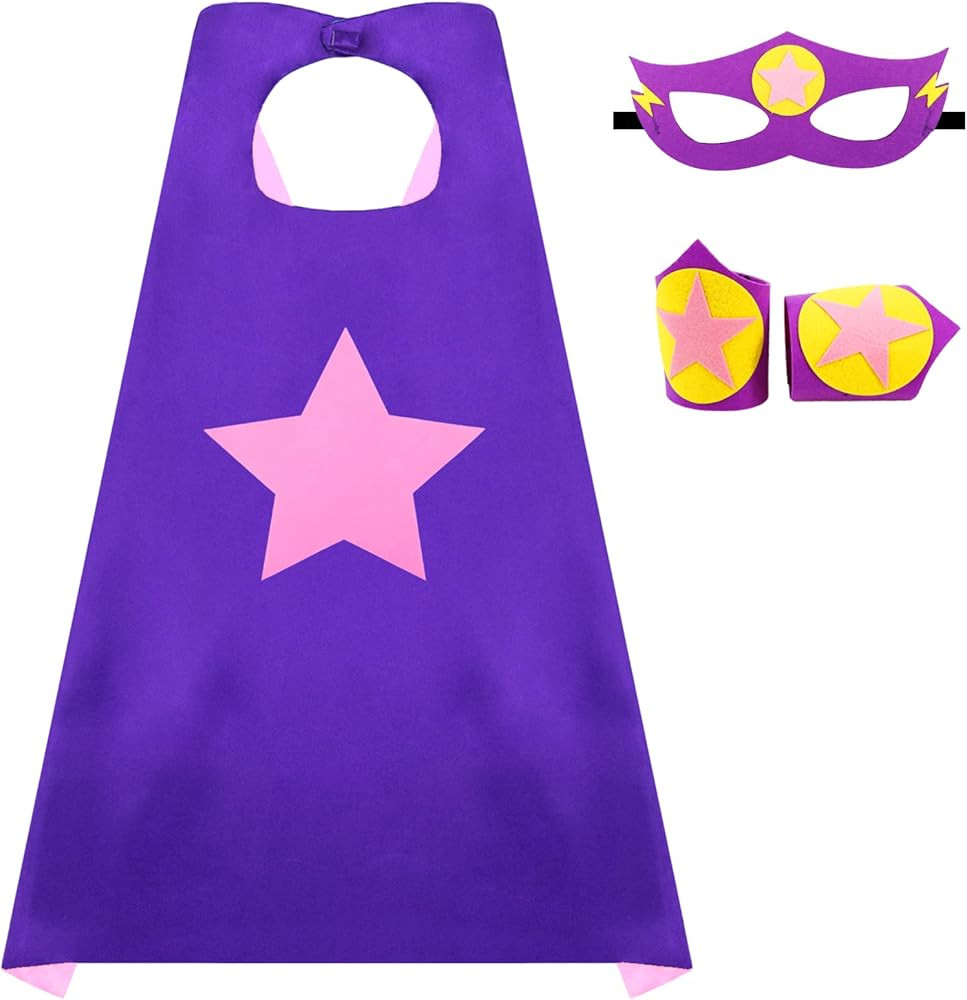 iROLEWIN Kids-Superhero-Cape and Mask for Boys-Girls Super Hero Dress-up Costumes as Children Bir... | Amazon (US)