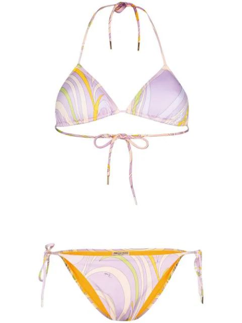 Onde print triangle bikini | Farfetch (UK)