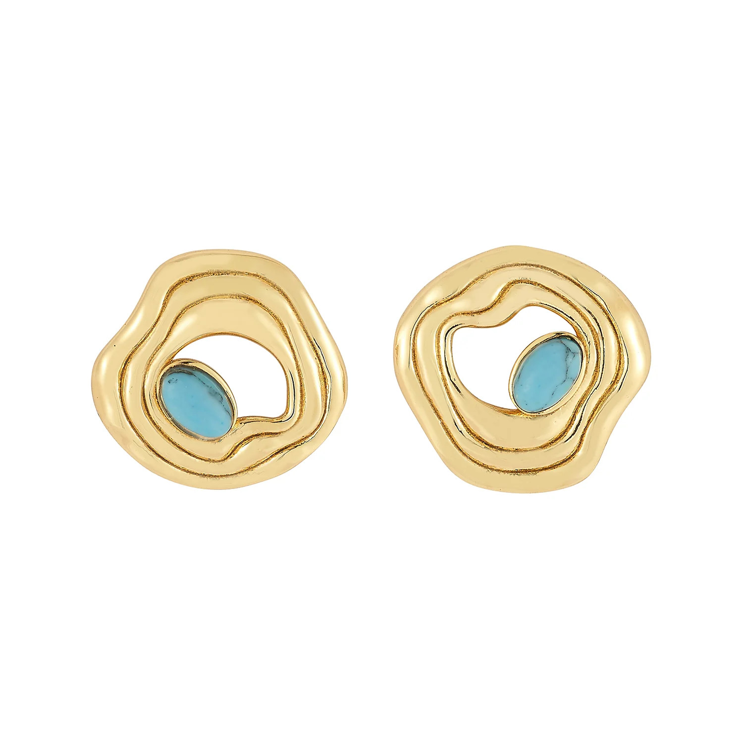 Nixie Stud Earrings | Gold Turquoise Stud Earrings | Mignonne Gavigan | Mignonne Gavigan