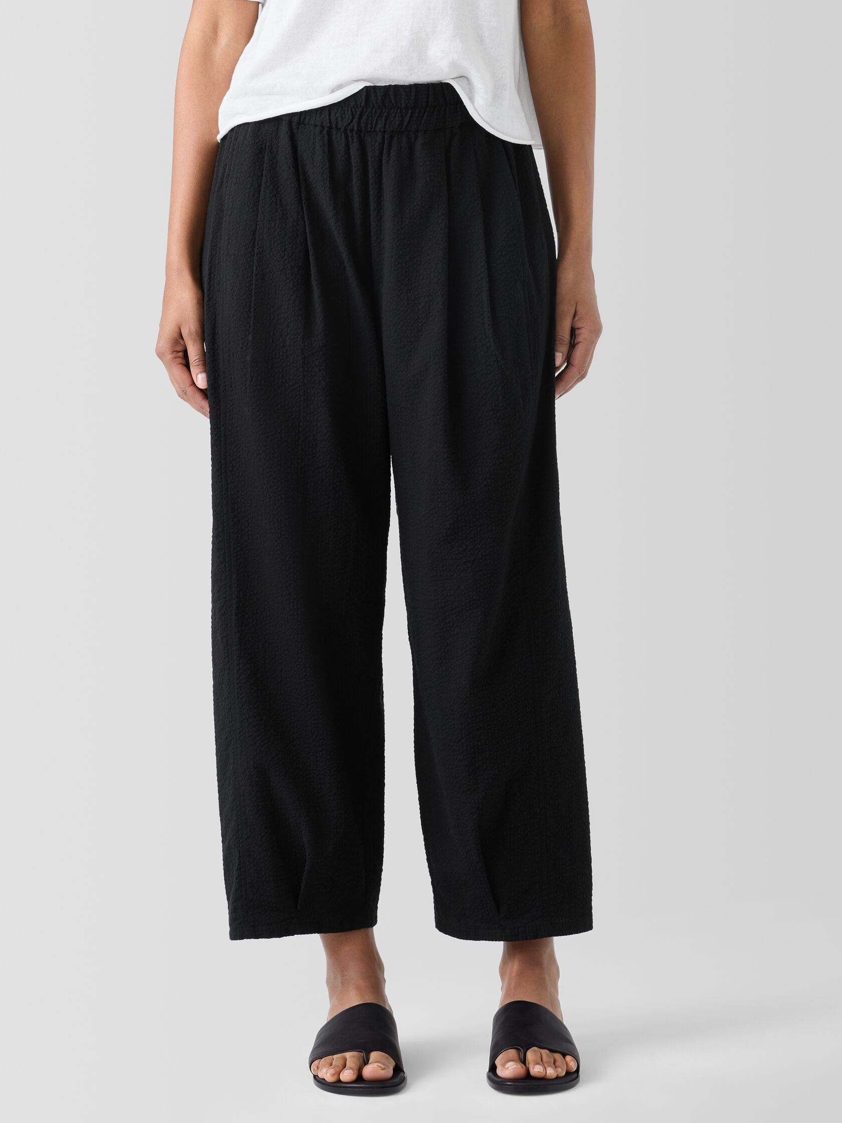 Organic Cotton Ripple Lantern Pant | Eileen Fisher