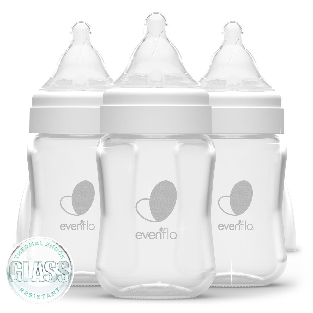 Evenflo 3pk Balance Wide-Neck Anti-Colic Baby Bottles Glass - 6oz | Target