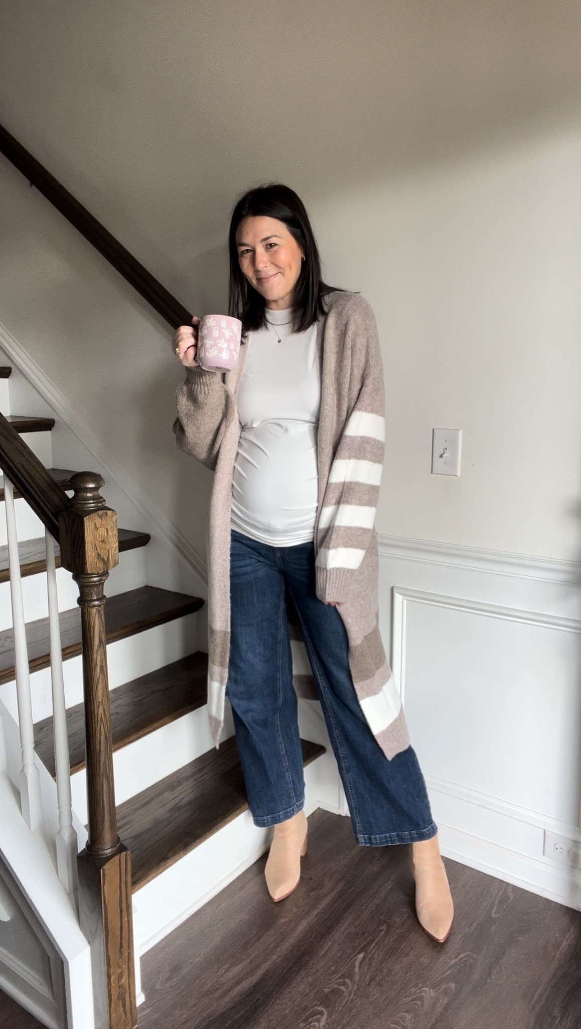 It’s finally starting to feel like Fall weather and I’m so ready to pull out all my sweaters and boots 🍁🍂

I’ve had these booties since last year and they are my fav!! I love the heel height, they’re very comfy to walk around in, and look super cute! They come in several color options as well!

These Walmart maternity jeans give the look of a classic denim but honestly feel like I’m wearing sweatpants 🙌🏼 I’m wearing my normal medium (fit TTS)! 

These long sleeve maternity tops honestly feel like butter! I was soooo impressed by the quality when I first got them in. I have a 3 pack of white/black/brown and continue to grab for them. They fit TTS (I’m wearing medium with plenty of room). I’ve washed/dried them many times and they’ve held up well!

I love the color block and stripe design on this cardigan - it’s a perfect neutral but with some fun details! Also runs TTS. 



#LTKTall #LTKWorkwear #LTKBump