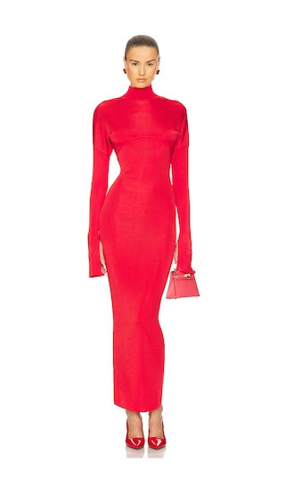 Cordelia Maxi Knit Dress in Red | Revolve Clothing (Global)