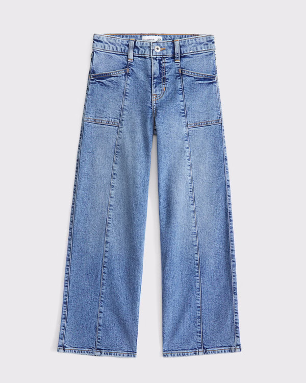 high rise wide leg jeans | Abercrombie & Fitch (US)