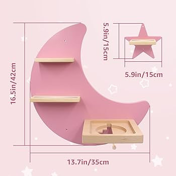 for Toniebox Starter Tonie Shelf Wall Mounted Set of 4 (Moon and 3 Stars),Tonies Figures Tonies S... | Amazon (US)
