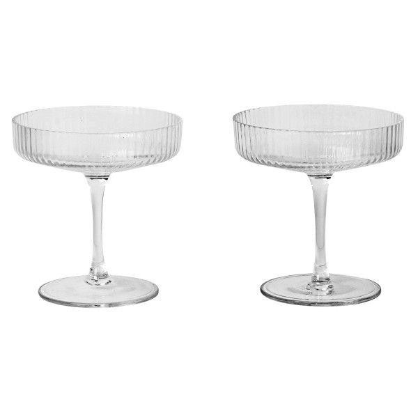 Set of 2 Ripple Champagne Glasses | Trouva (Global)