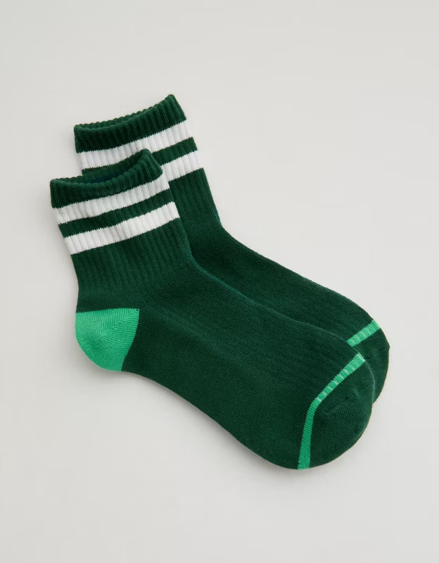 Aerie Striped Quarter Socks | American Eagle Outfitters (US & CA)