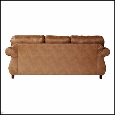 Leinster Faux Leather Upholstered Nailhead Sofa, Combining Comfort And Elegance For A Luxurious Seating Experience. | Wayfair North America