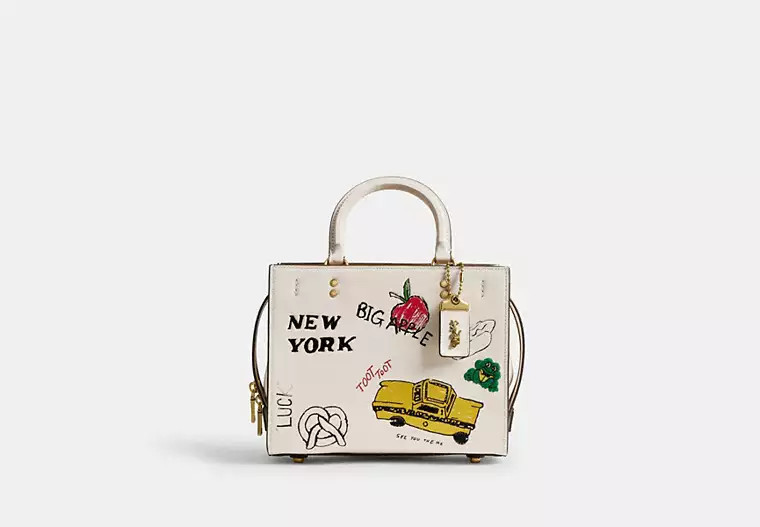 Coach Outlet Rogue Bag 25 With Sketch Print - White, Size: Medium | Coach Outlet US