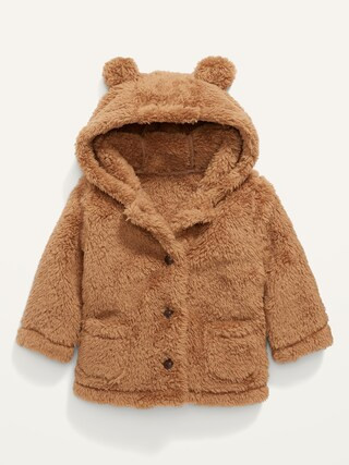 Unisex Cozy Faux-Fur Critter Hooded Coat for Baby | Old Navy (US)