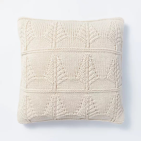 Knit Square Christmas Tree Throw Pillow - Threshold™ designed with Studio McGee | Target