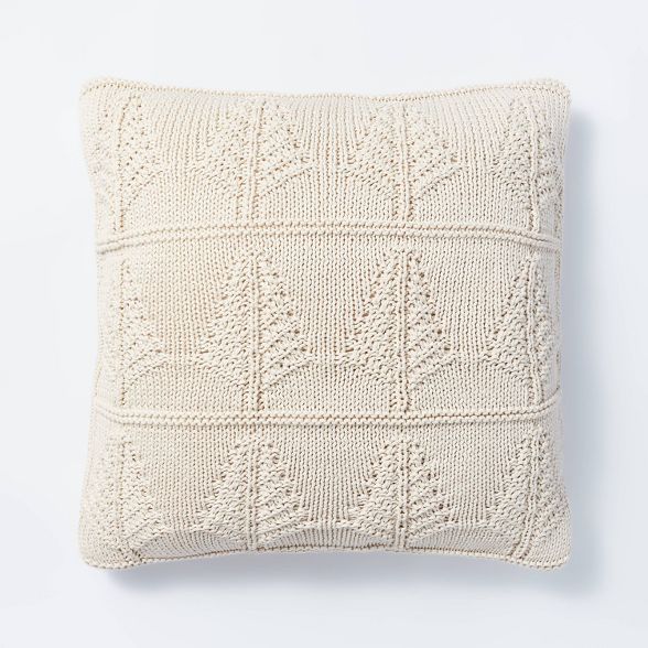 Knit Square Christmas Tree Throw Pillow - Threshold™ designed with Studio McGee | Target