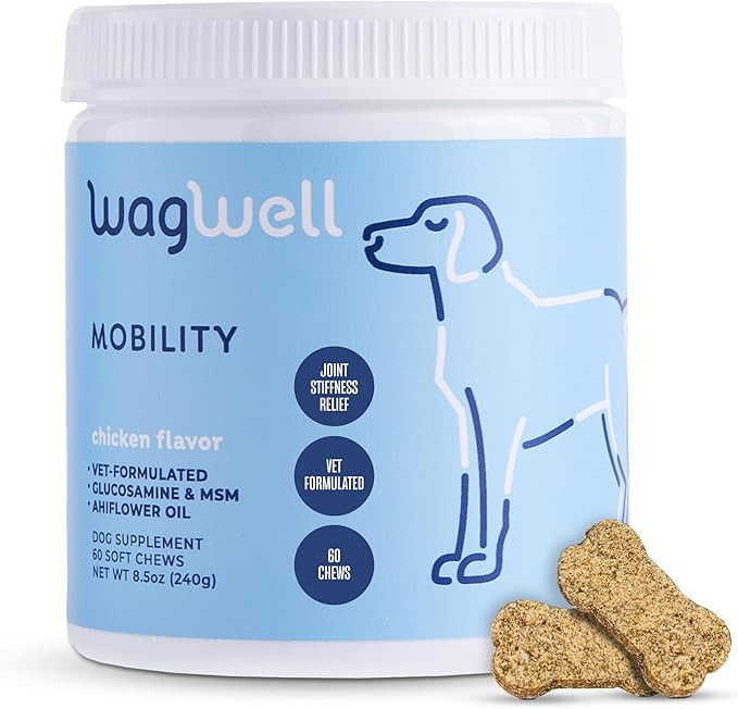 WagWell Mobility Chews for Dogs | Vet-Formulated for Joint Support with Glucosamine, Chondroitin,... | Amazon (US)