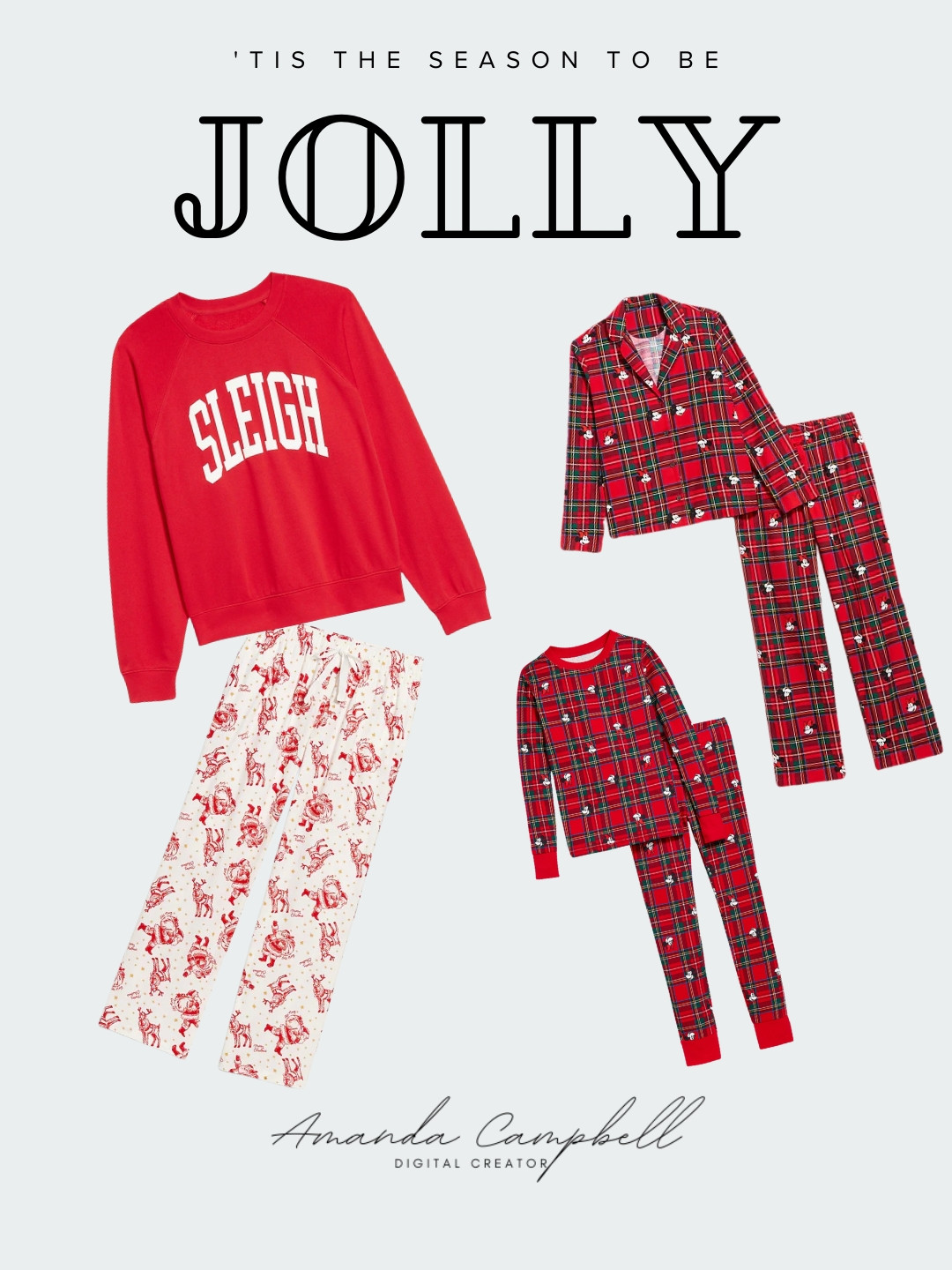 Christmas Pajamas That Sleigh ❤️💤

‘Tis the season to get jolly and comfy! 🎄 These red + plaid Christmas PJs are perfect for matching family photos, Christmas morning, or just sipping cocoa while pretending to wrap gifts (we’ve all been there 😂).

✨ Tap to shop the exact sets from this post — comfy, festive, and totally “main character” energy.

#ChristmasPajamas #MatchingPJs #LTKHoliday #LTKSeasonal #LTKHome #LTKFinds #HolidayAesthetic #ChristmasStyle #FestiveFinds #LTKGiftGuide #FamilyChristmas