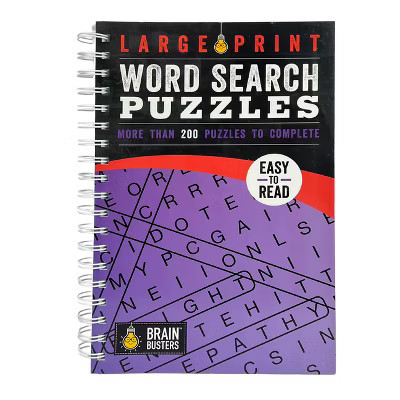 Large Print Word Search Puzzles Purple - (Brain Busters) by  Parragon Books (Spiral Bound) | Target