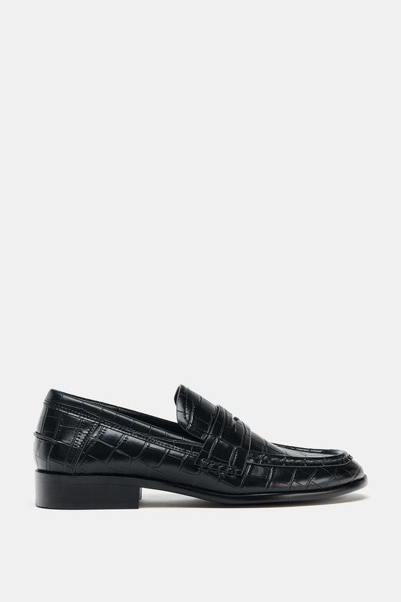 EMBOSSED PENNY LOAFERS | Zara UK