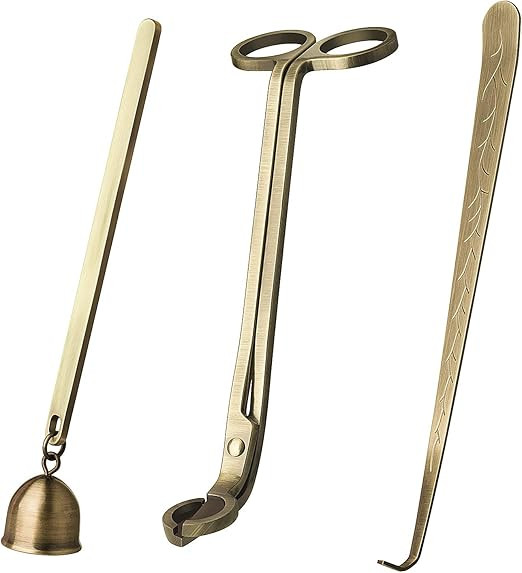 DANGSHAN 3-in-1 Candle Snuffer Set Candle Accessory Set, Candle Wick Trimmer, Candle Wick Dipper,... | Amazon (US)
