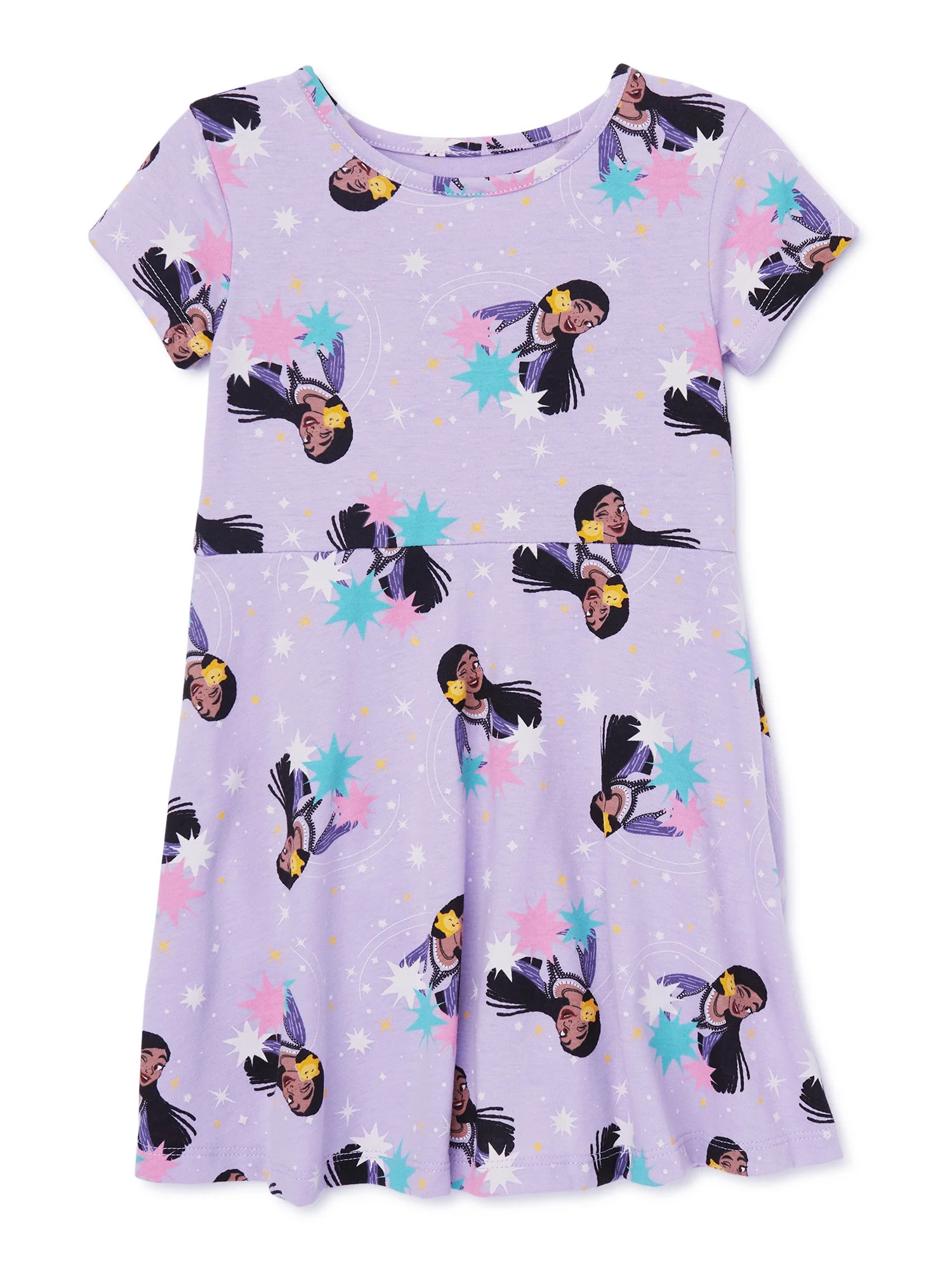 Wish Toddler Girl Print Skater Dress, Sizes 12M-5T | Walmart (US)