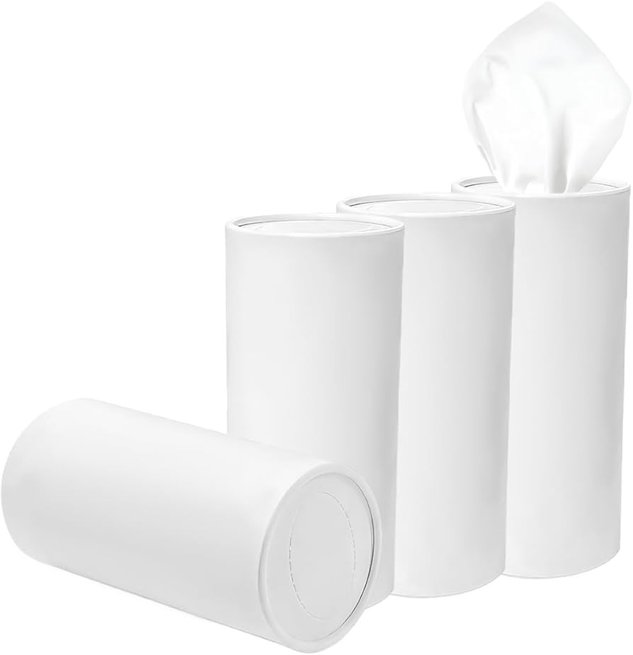 4PCS Car Tissue Holder, Car Cup Holder Travel Tissue Tube Box Container with Facial Tissues Bulk,... | Amazon (US)