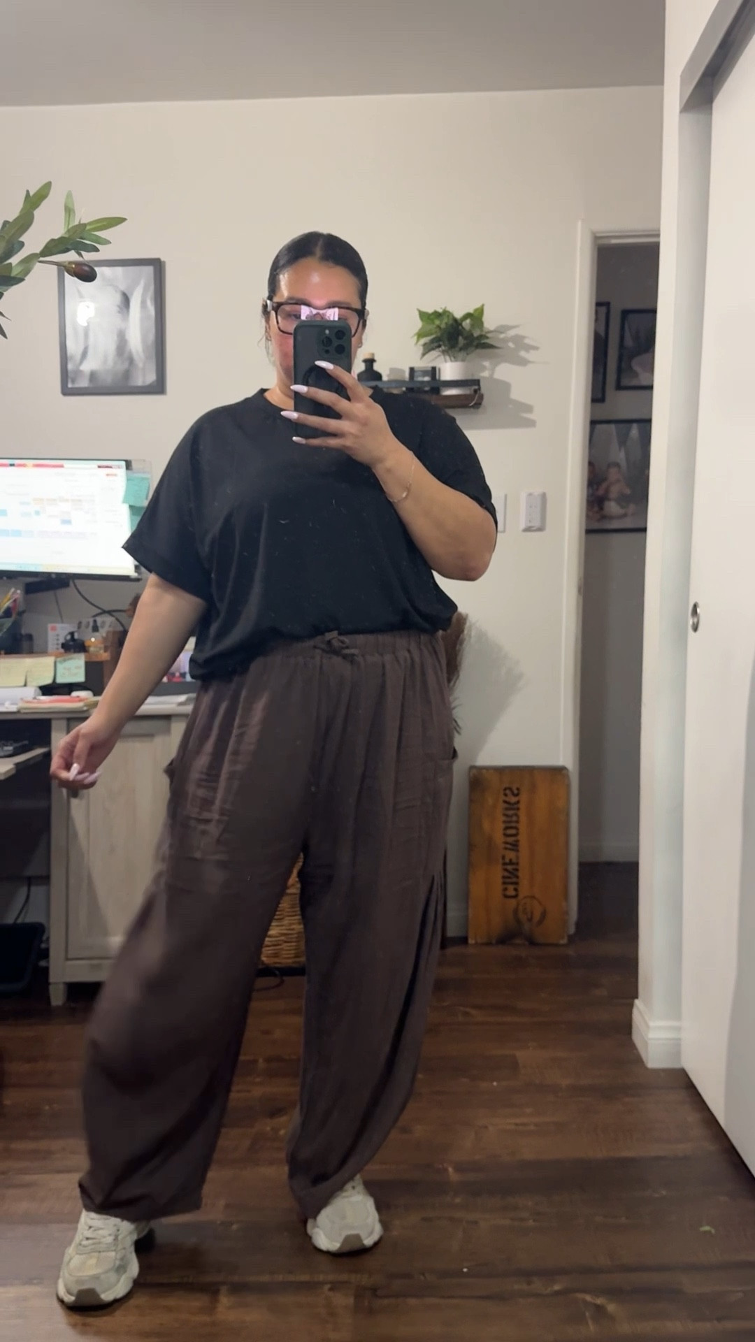 Easy casual outfit I’m wearing as a wfh mom and for school drop offs.

Shirt - large / runs big / loose fit / super comfy 
Pants - XL/ oversized fit/ tummy friendly 

Casual outfit 
Spring outfit 
Elevated casual outfit 
Elevated outfit 
Baggy pants 
Linen pants 
Midsize outfit 
Midsize fashion 
Mom outfit 
Curvy fashion 
Easy outfit 

#LTKmomlife #LTKootd #LTKMidsize