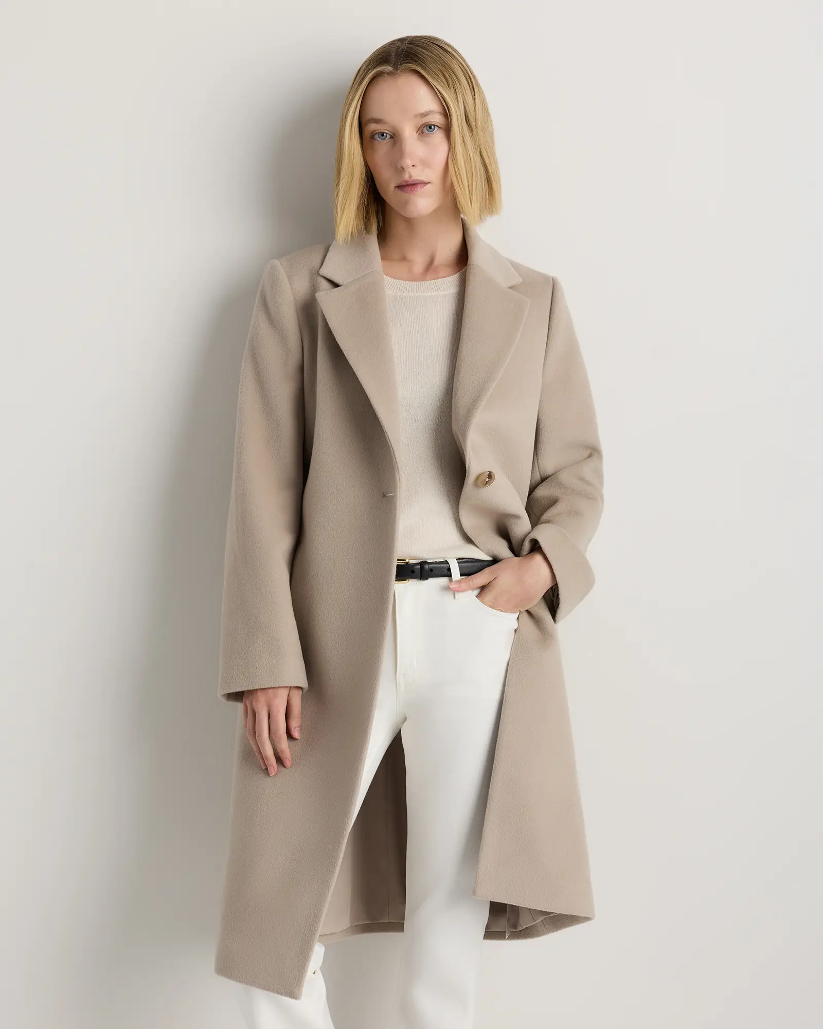 Wool Cashmere Classic Single-Breasted Coat | Quince