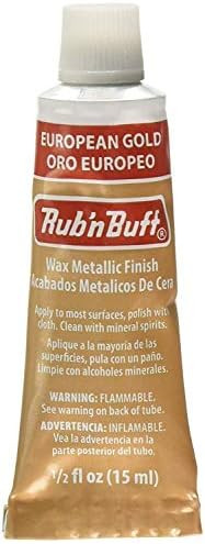 AMACO Rub n Buff Wax Metallic Finish - Rub n Buff European Gold 15ml Tube - Versatile Gilding Wax... | Amazon (US)