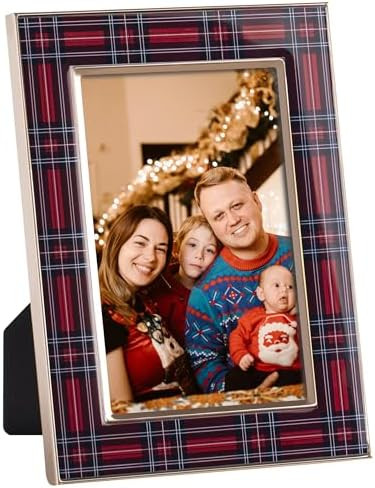 eletecpro 4x6 Christmas Picture Frame with Real Glass Cover, Enamel Photo Frame for Wall or Table... | Amazon (US)
