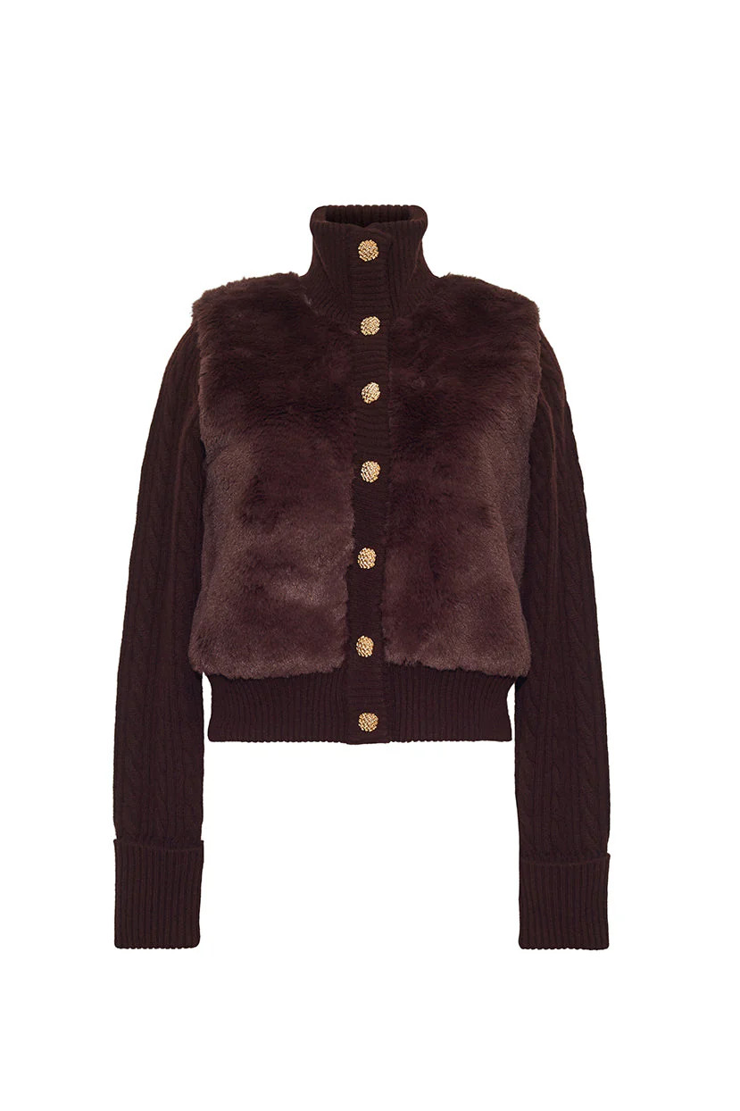 Logan Jacket in Brown | Over The Moon