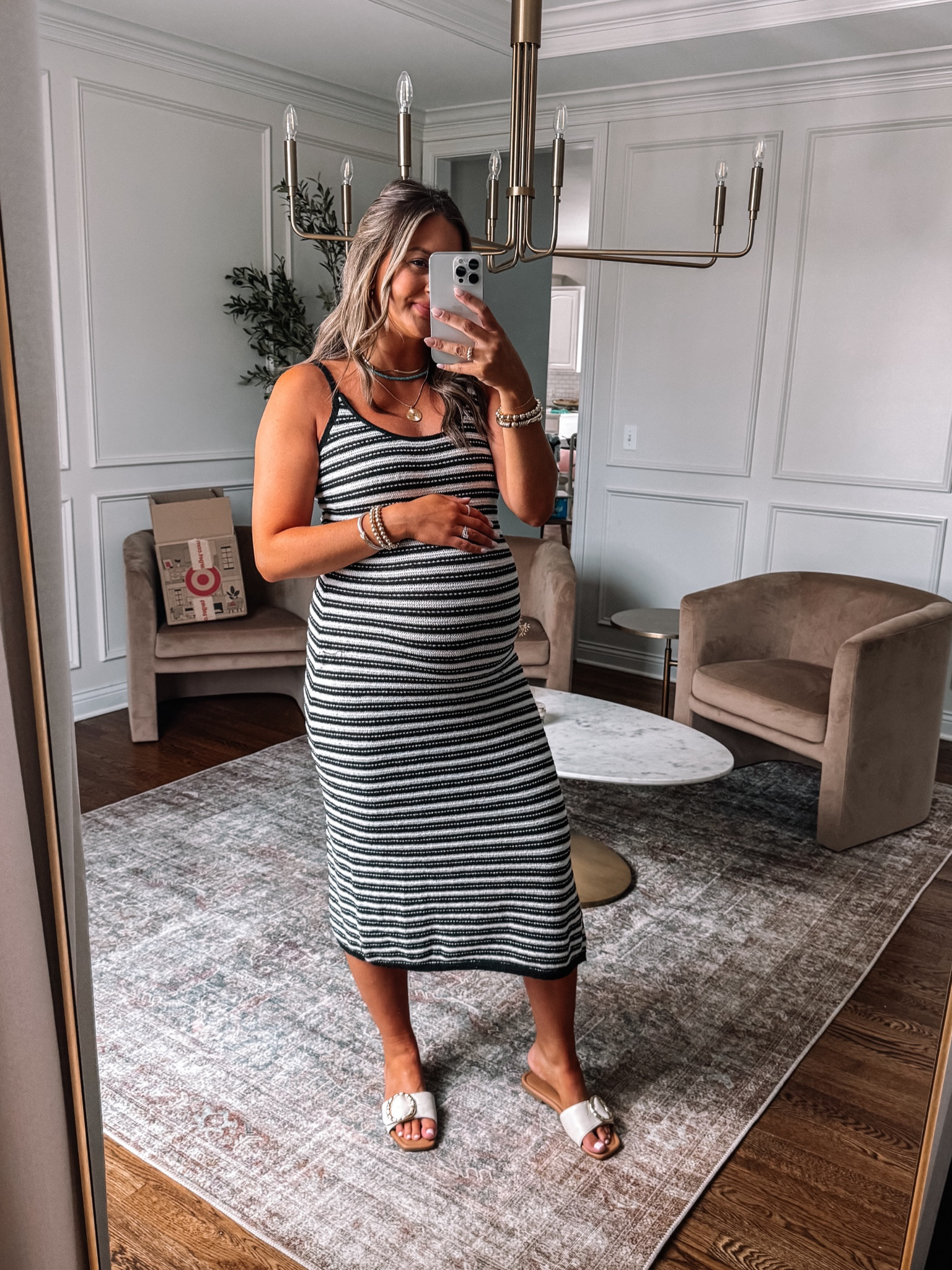 Target bumpfriendly dress on sale for target circle week! This dress has lots of stretch and would be great for date night, vacation etc! 

I am 36 weeks pregnant wearing a medium 



#LTKBump #LTKSummerSales #LTKSaleAlert