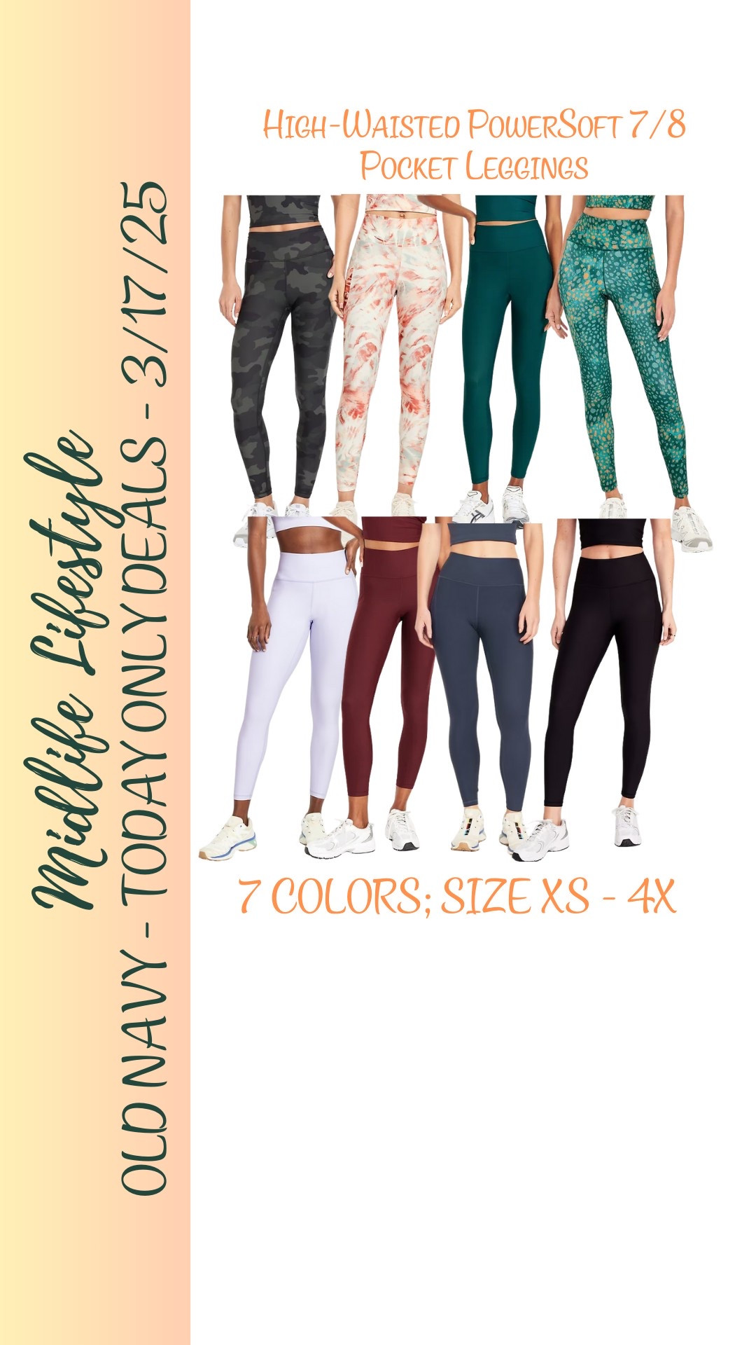🖤 Elevate your comfort game with Old Navy’s High-Waisted PowerSoft 7/8 Pocket Leggings! 

Today ONLY for $17! Perfect for working out, lounging, or anything in between. 

Don’t miss this deal! 💥 

#OldNavy #PowerSoft #Leggings #Sale

#LTKActive #LTKSaleAlert