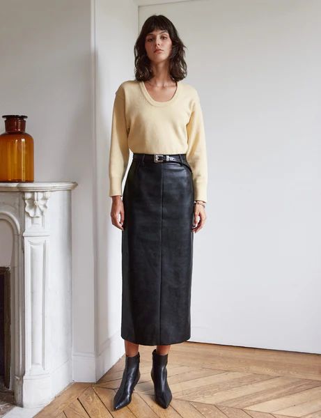 Yve Maxi Leather Skirt-BESTSELLER | Pixie Market