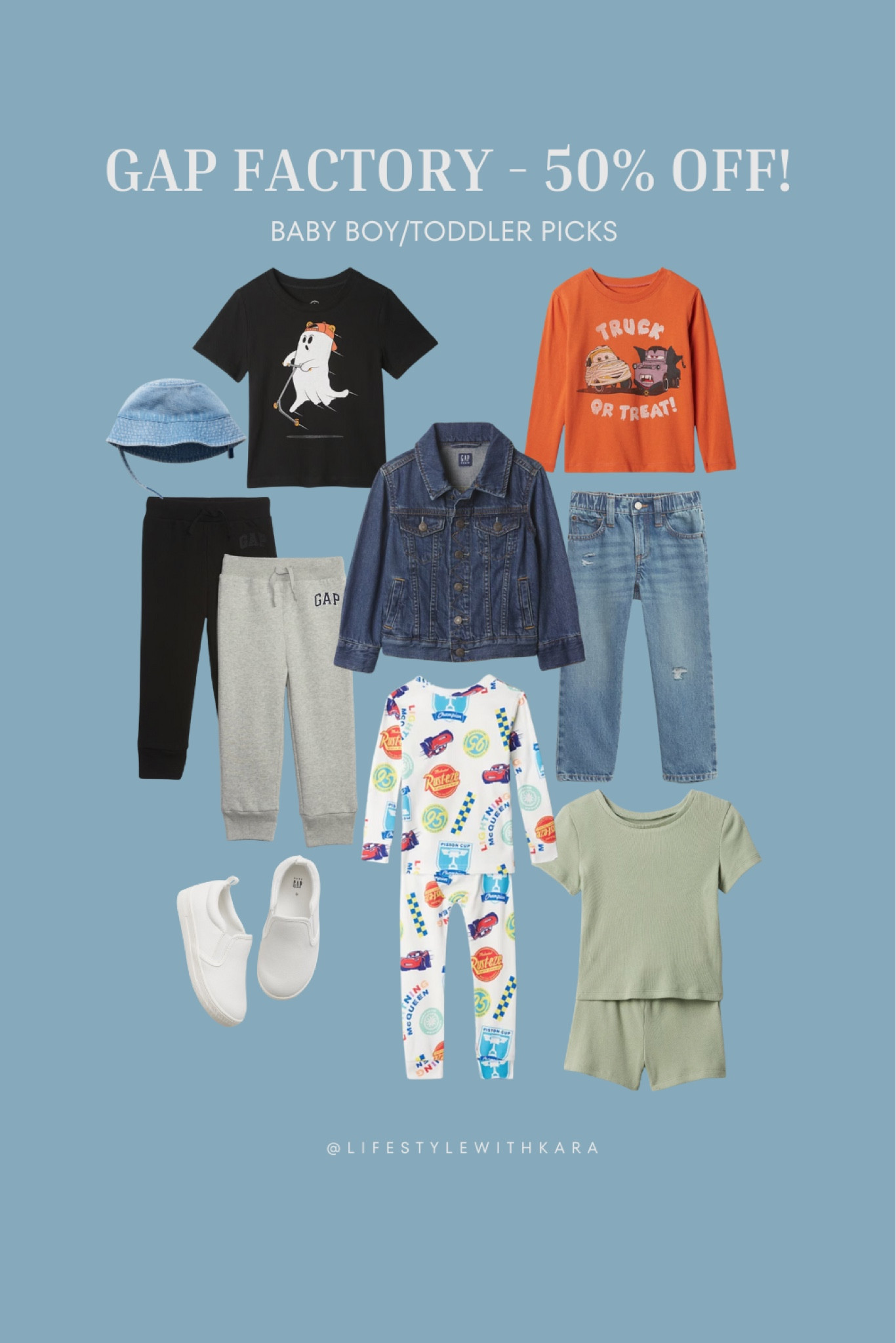 50% off EVERYTHING at Gap Factory rn! So many cute and affordable finds 🤩🩵

#LTKFindsUnder50 #LTKFamily #LTKKids