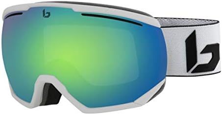 Bolle Northstar White Corp Matte/Green Emerald Cat.2 | Medium-Large - Snow Goggles Unisex-Adult | Amazon (US)