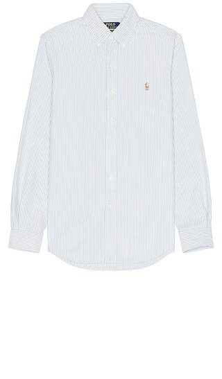 Oxford Sport Shirt in Blue & White Stripe | Revolve Clothing (Global)