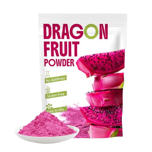 CCNature 4oz Dragon Fruit Powder, Pitaya powder | Natural food coloring | Great Flavor for Baking, Drinks, Dragonfruit Syrup, Smoothies | No Sugar & Additives, Non-GMO & Vegan Friendly | Amazon (US)