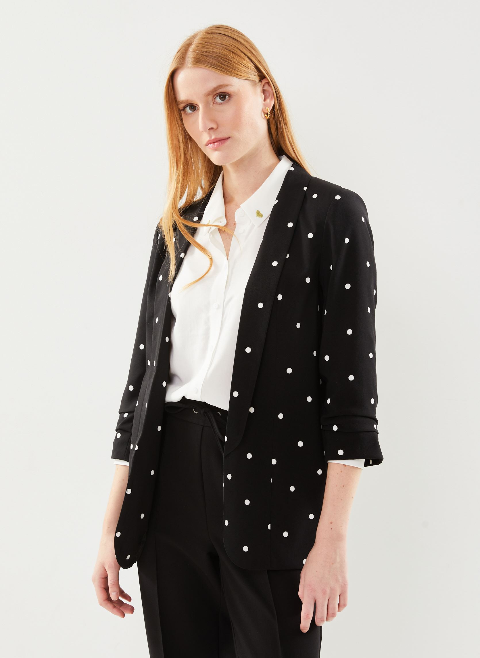 Vestes de blazer Veste - PCBOSS 3/4 PRINTED BLAZER NOOS femme noir | Sarenza FR