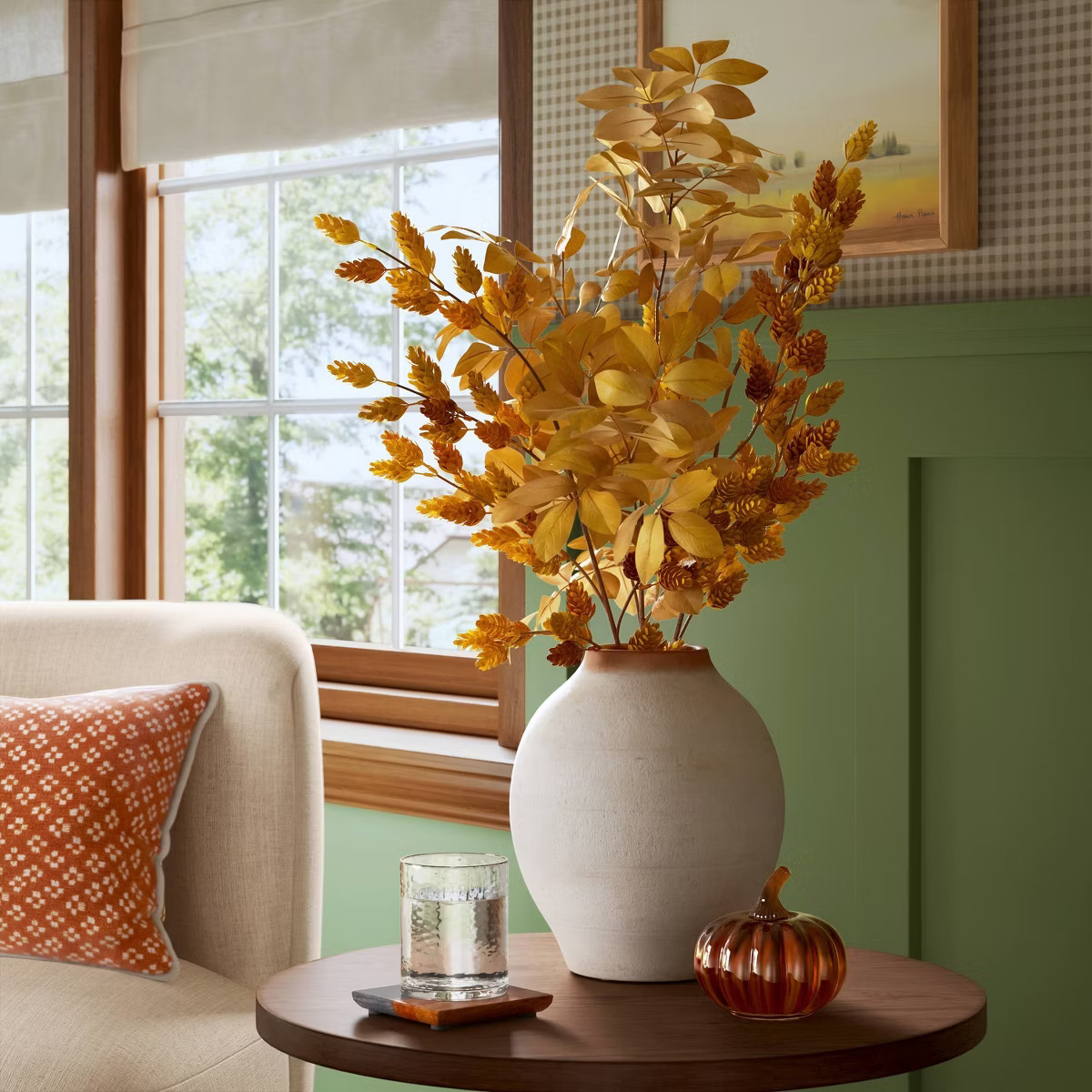 Hops Artificial Fall Leaf  Branch - Threshold™ | Target