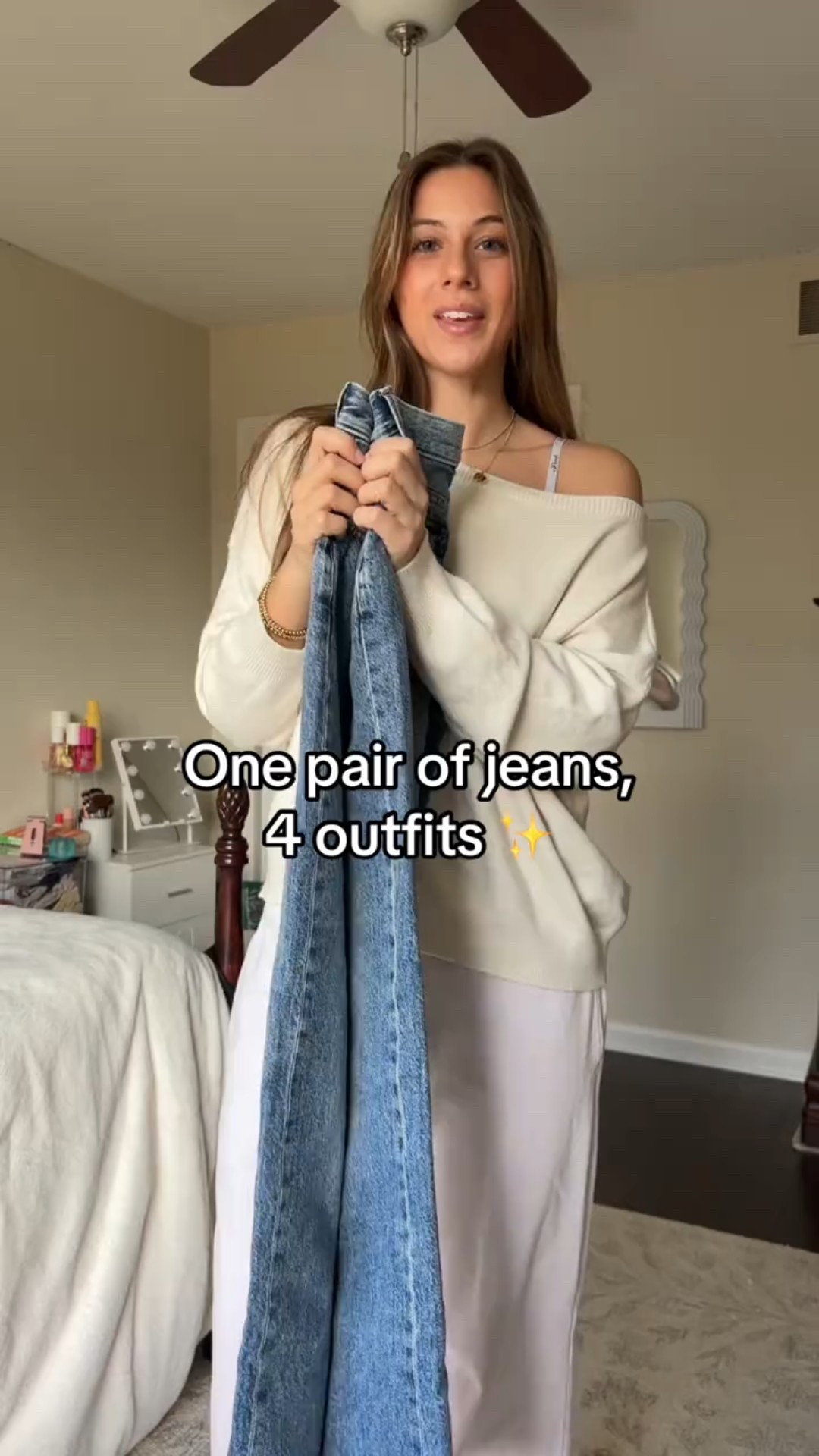 4 different outfits with one pair of jeans!
#capsulewardrobe 

#LTKTall #LTKootd #LTKSeasonal