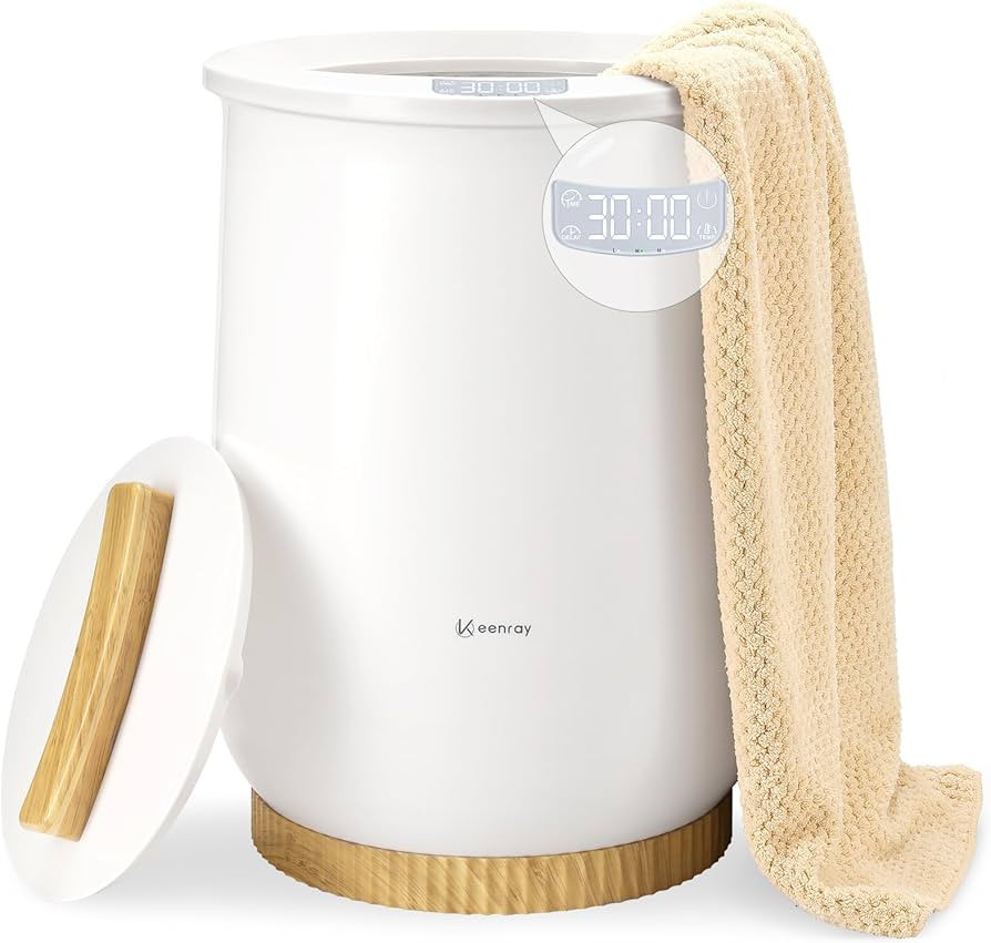 Keenray Upgraded Towel Warmer Bucket, Large Towel Warmer with 3 Heating Modes, Heat Time 30/45/60... | Amazon (US)