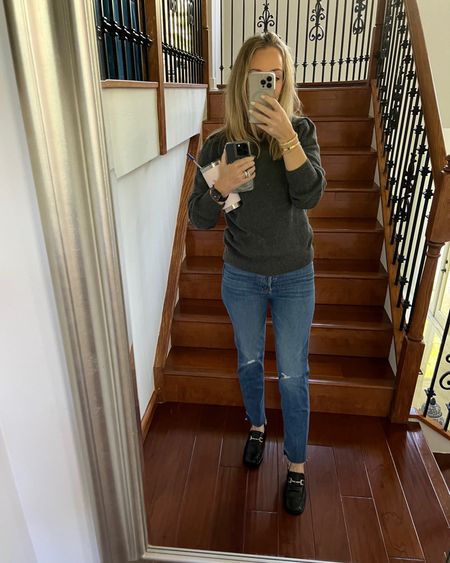 Casual #workfromhome most comfortable in jeans and a sweater 

#motherdenim #amazonfashion #gucci #vintage

#LTKover40 #LTKstyletip #LTKfindsunder50