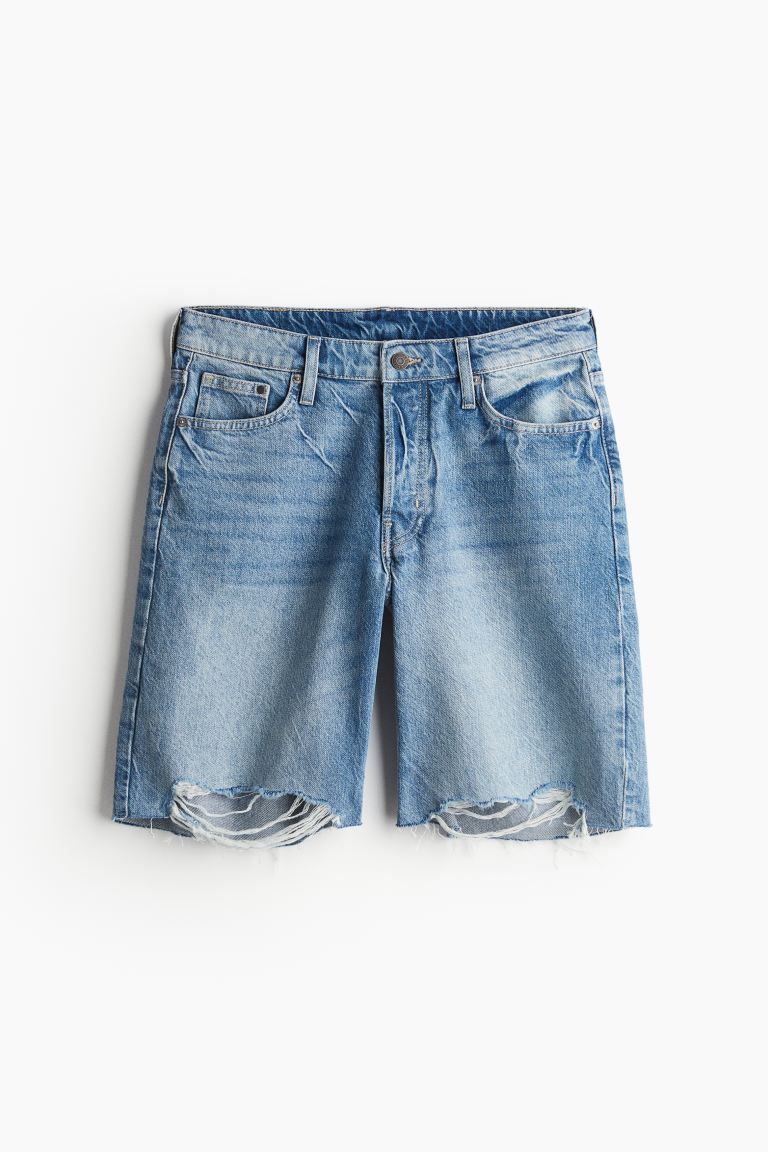 Baggy Low Denim Shorts - Light denim blue - Ladies | H&M US | H&M (US + CA)
