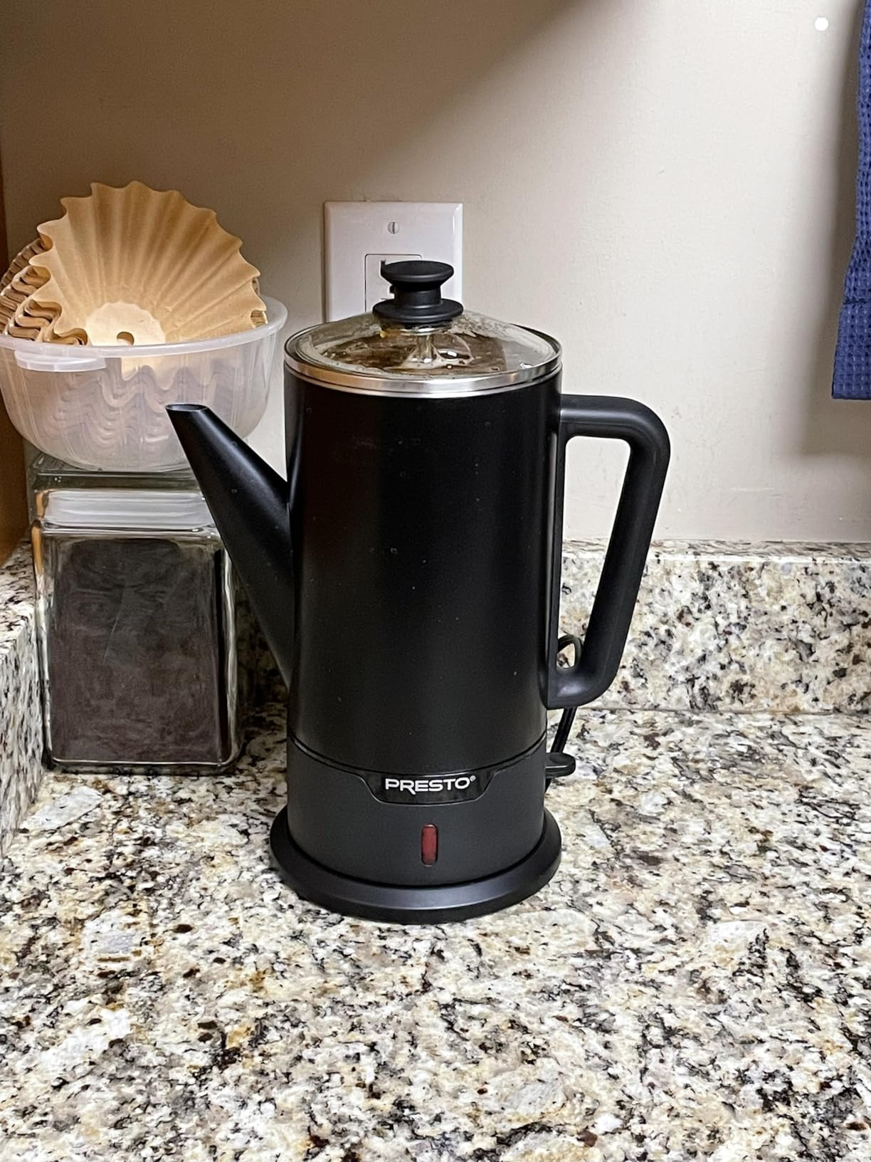 Presto 02815 12-Cup Cordless Coffee Percolator - Stainless Steel, Modern Design, Easy Pour Spout,... | Amazon (US)