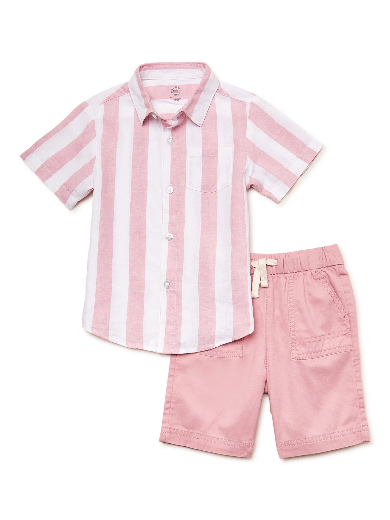 Wonder Nation Toddler Boy's Short Sleeve Set, 2 Piece, Sizes 12 Months - 5T | Walmart (US)