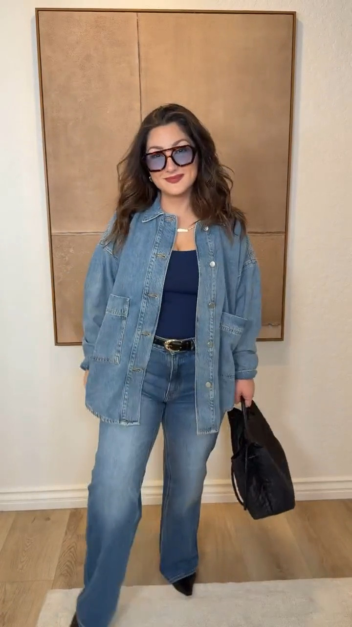 Petite friendly outfit! 
Denim top size xs
Tank size small
Jeans size 27

5'0" 140lbs 

#LTKPetite #LTKootd #LTKFindsUnder50