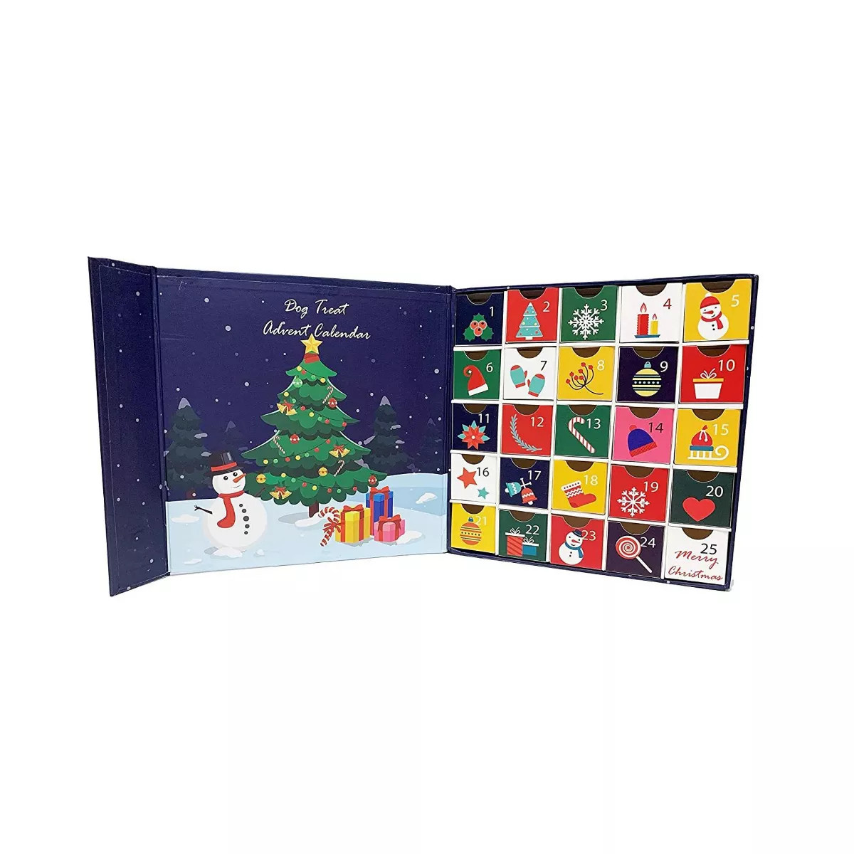 Midlee Christmas Advent Treat Box- Reusable( 8.5" x 8.5". 25") | Target