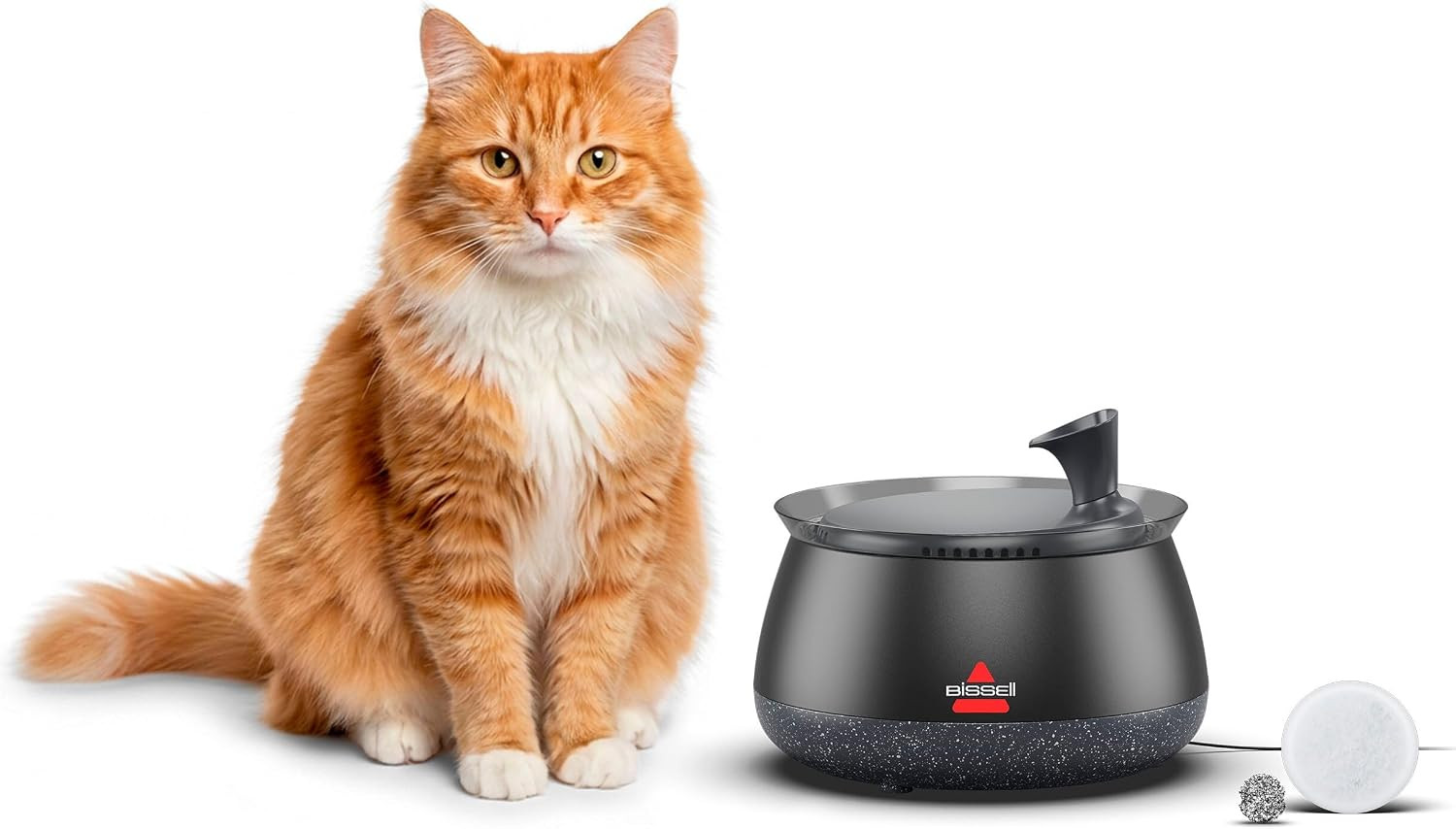BISSELL HydrateWell Pet Water Fountain, 91oz Automatic Cat Water Fountain with Wireless Pump, SlimeShield and 5-Layer Filtration, Ultra Quiet Cat Water Dispenser, 4408 | Amazon (US)