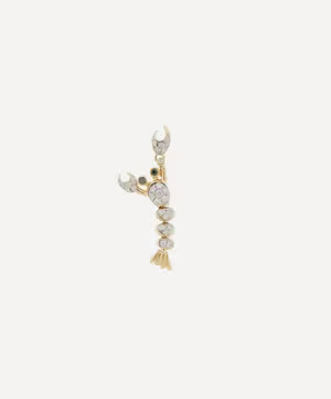 9ct Gold Boucle Homard Diamond Drop Earring | Liberty London (UK)