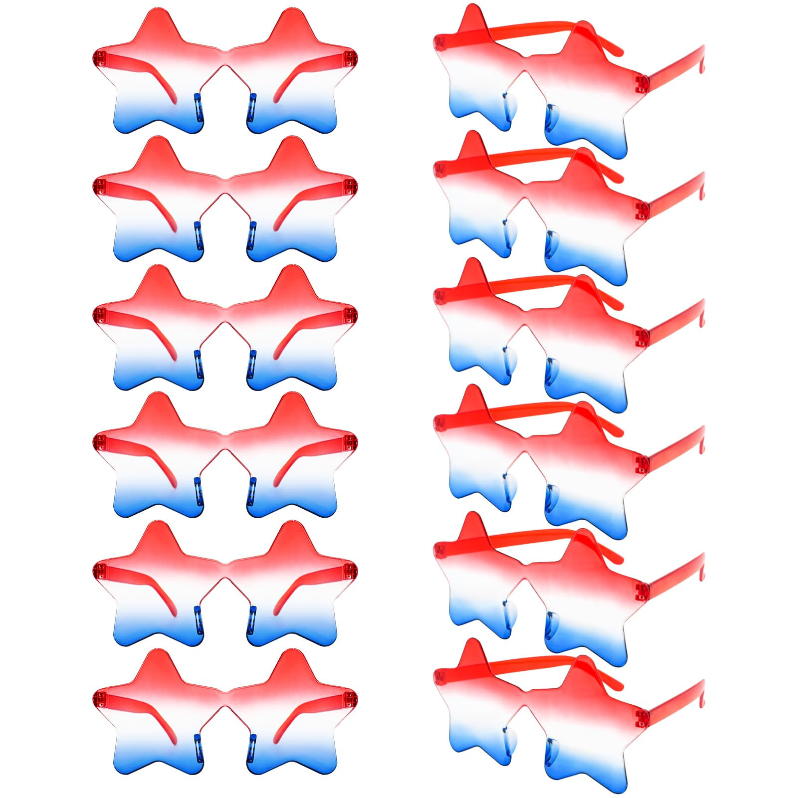 4th of July Star Glasses 12 Pairs Fourth of July Party Favors Red Blue White American Flag Sungla... | Amazon (US)