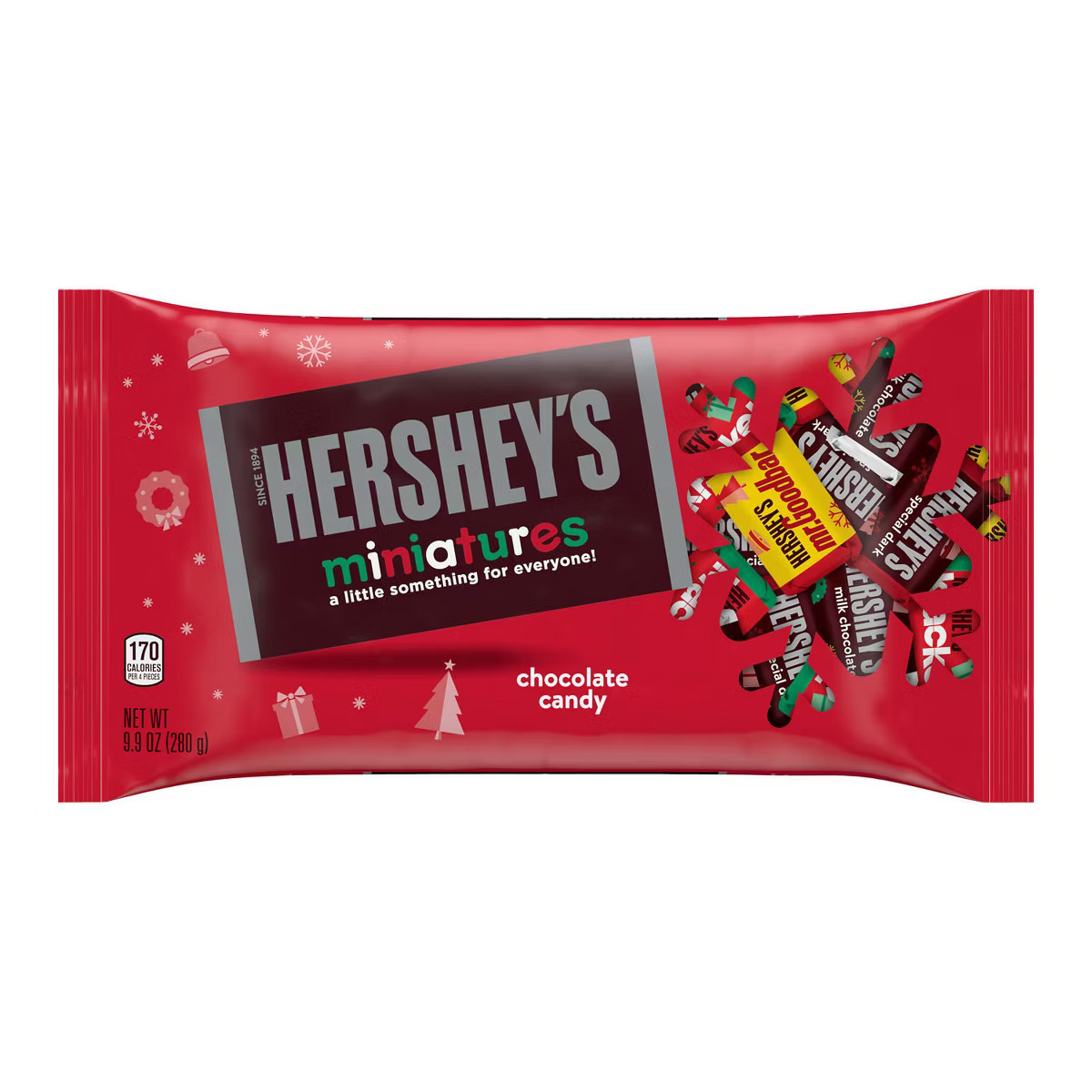 Hershey's Assorted Chocolate Holiday Candy Miniatures - 9.9oz | Target